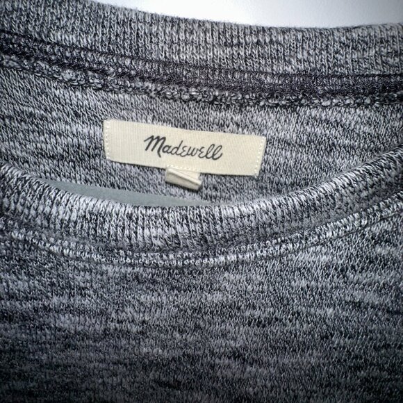 Madewell Heather Gray Cropped Sweater, Size L - Picture 2 of 4